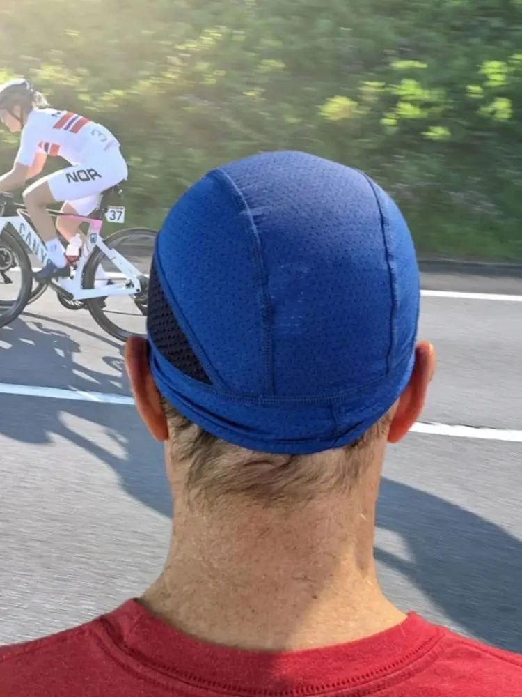 AliExpress NONE Sun Protection Bicycle Cap Quick-drying Breathable Mesh Running Cap Sweat Wicking Cycling Men Women Helmet Inner Liner Hat