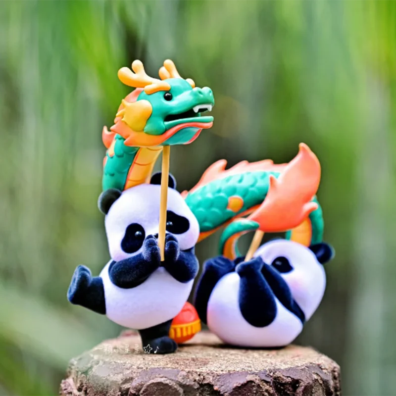 Super cute 52TOYS Panda Roll Dragon Dance Limited Figure Cute Figure Panda Gift for Adults&Teens  HuaHua YaYa LeLe FuBao