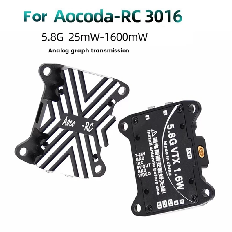 For Aocoda RC 1.6W VTX 3016 5.8G 40CH 25/200/800/1000/1600MW For FPV RC Drone Helicopter Durable