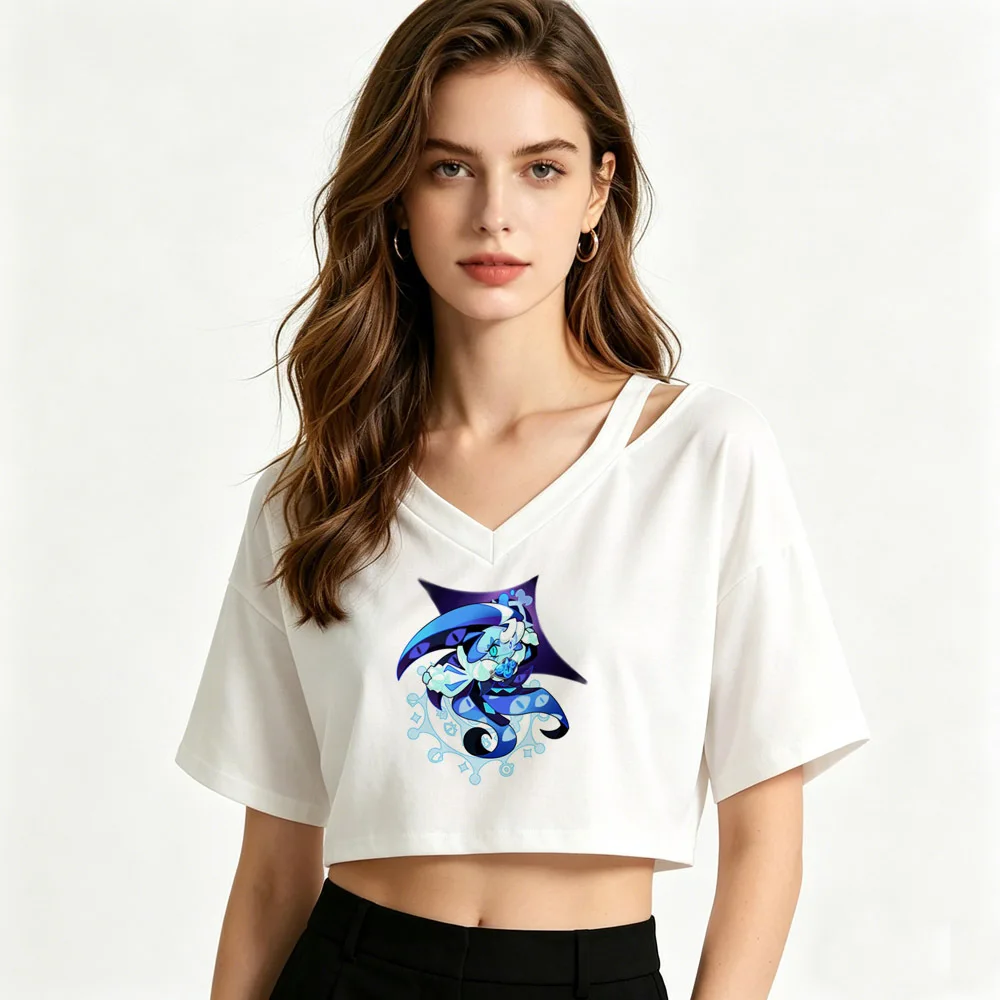 Shadow Milk Cookie cropped top ladies cheap party y2k goth grunge t shirt gyaru funny japan anime