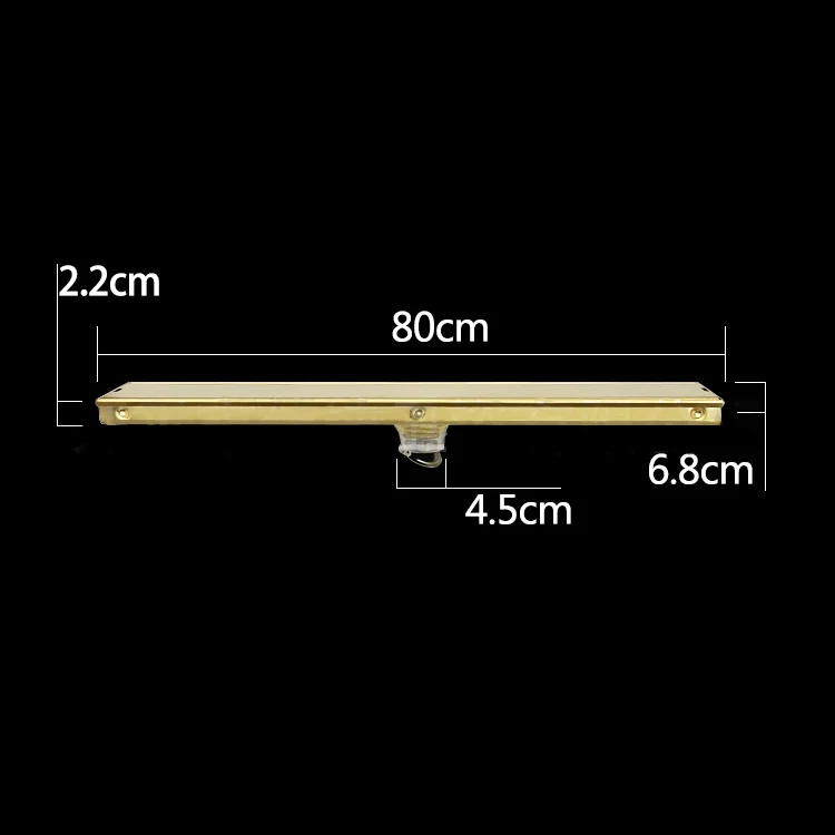 

Brushed Gold Concealed Invisible Floor Drain Tile Insert Bathroom Linear
