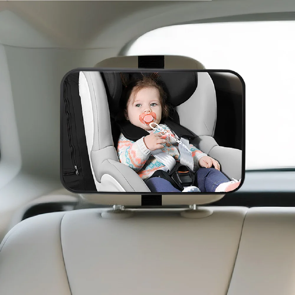 Verstelbare brede babyautospiegel, achterbankspiegel, veiligheidsmonitor voor kinderen en baby's, hoofdsteun, universele auto-interieurstyling