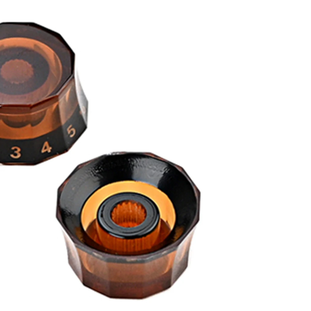 4Pcs Electric Guitar Knobs Lampshade Style Speed ​​Volume Tone Control Knobs 6mm for PRS Guitar Accessories