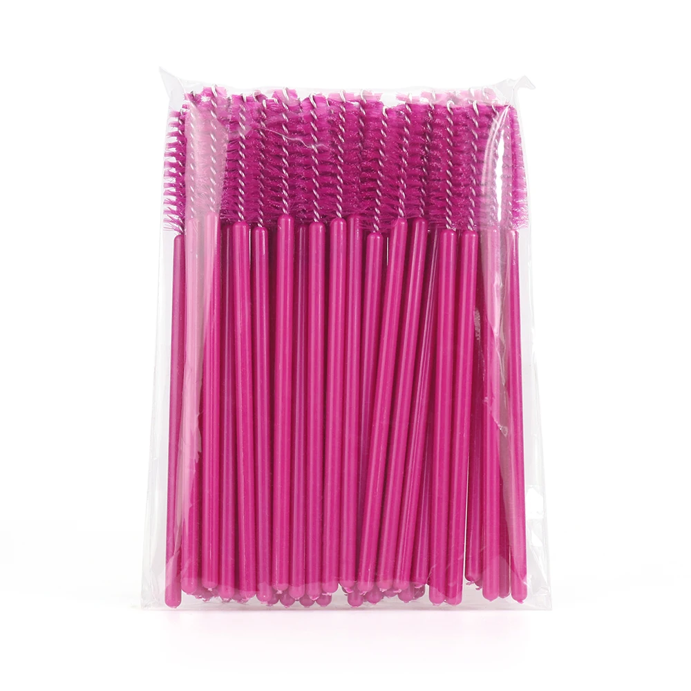 Wholesale 50PCS Disposable Eyelash Brushes Lashes Extension Eyebrow Brush Mascara Wands Applicator Makeup Tool