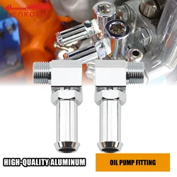 Motorcycle Aluminum Tight Spot Oil Pump Fitting Black/Chrome For Harley Shovelhead Evo Softail Dyna Touring FXR FL FLT FXST FLST