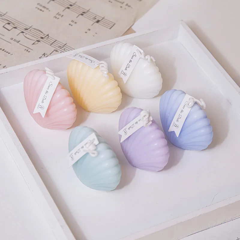 1pc Small Shell Shape Aromatherapy Candles DIY Handmade Wedding Aromatherapy Gifts Photography Props Birthday Candles