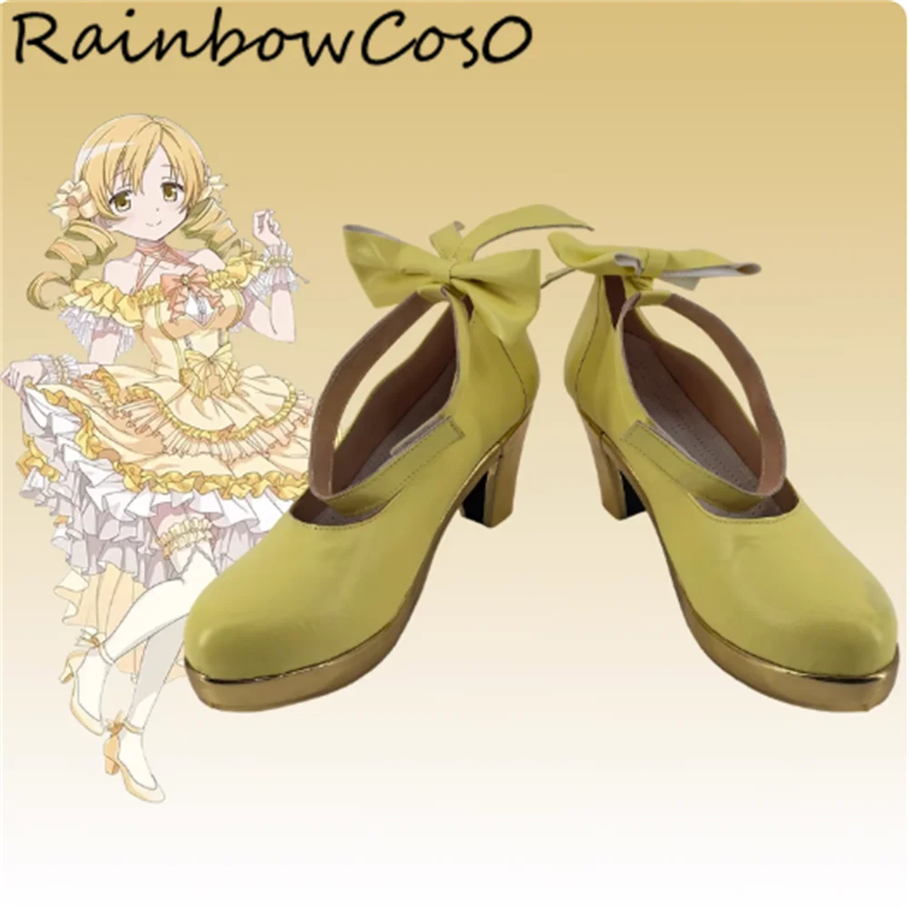 

Tomoe Mami Madoka Magica Cosplay Shoes Boots Game Anime Party Halloween RainbowCos0 W5480