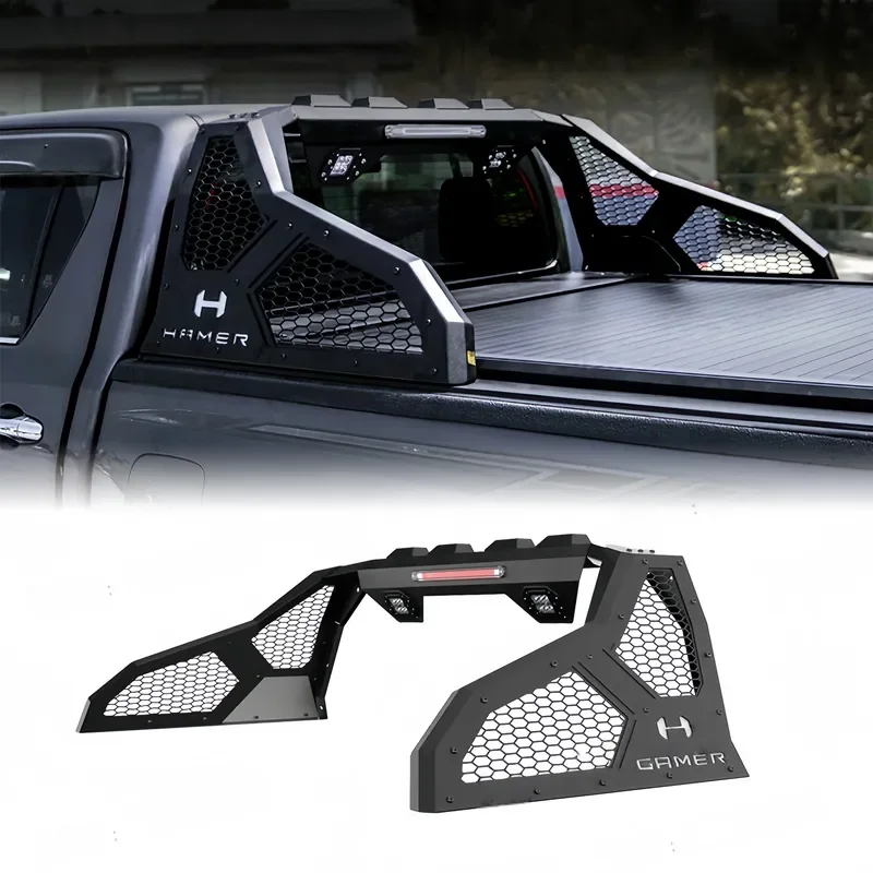 for Hilux Ranger D-Max Navara Universal Heavy Pickup Roll Bar Steel Rust Resistant LED Lights