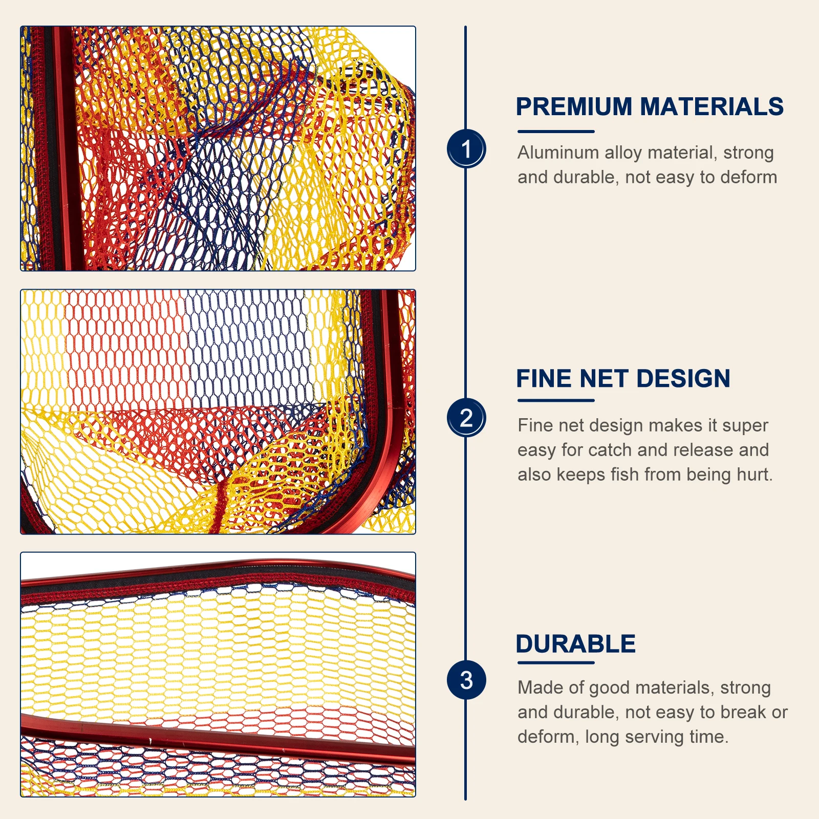 

Deepened Fishing Mesh Net Without Pole Portable Saltwater Freshwater Fish Shrimp Catching Releasing Tool Accessory