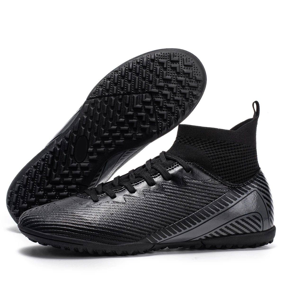 Cost-effective TF Football Boots PU Blend Upper Dense Rubber Stud Anti-slip Durable Budget Turf Football Footwear