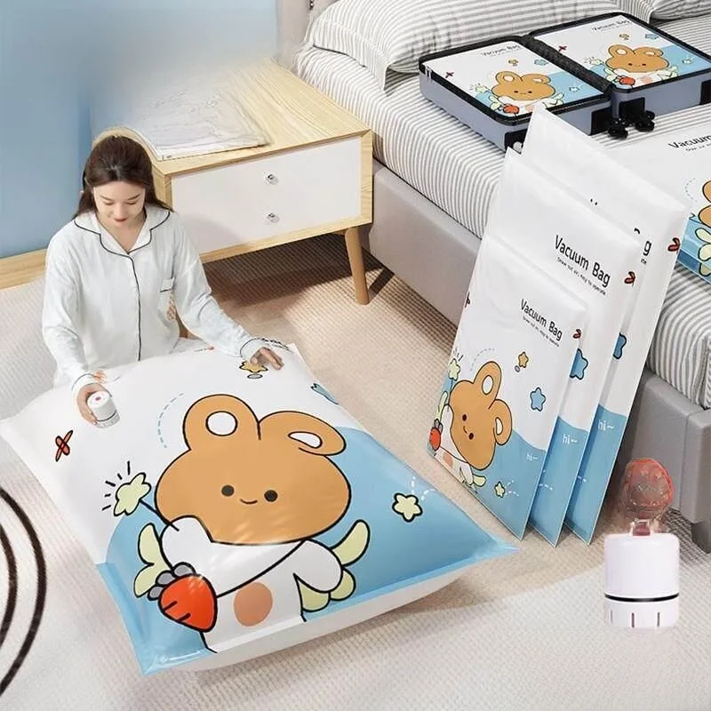 

Утолщенный вакуумный компрессионный мешок для одежды, одеял, пуховиков, для домашнего использования, с функцией откачки воздуха, прочное решение для хранения