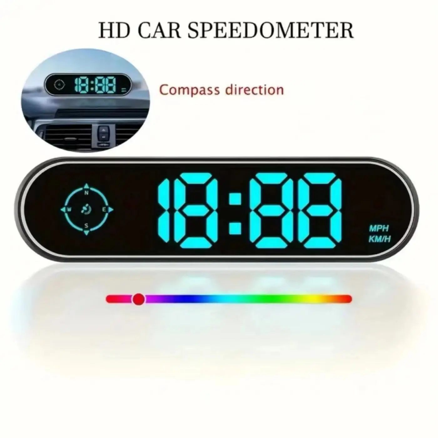 

Smart GPS Car HUD Display - Real-Time Speed, Time & Compass Projector