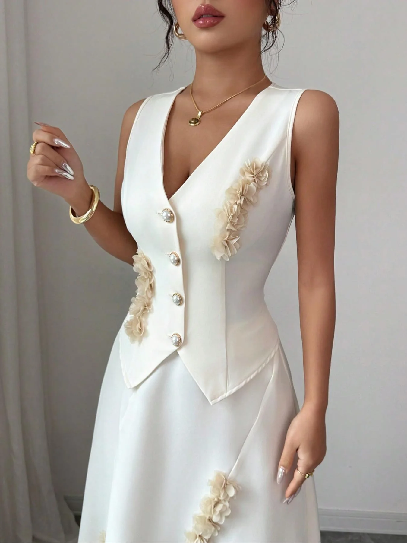 طقم فستان نسائي ضيق بدون أكمام مكون من قطعتين، صيفي أنيق عالي الخصر، تصميم أنيق ومريح للارتداء اليومي