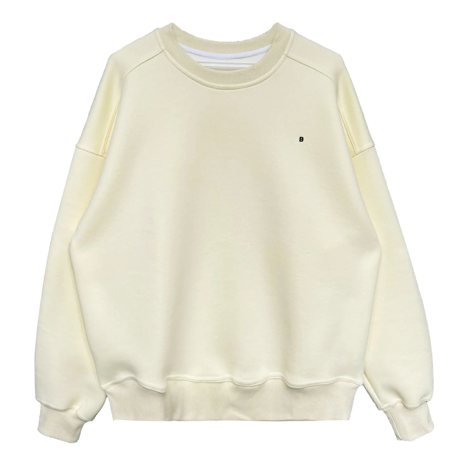 Simple autumn and winter women's hoodie, loose solid color hoodie, letter embroidered long sleeved top for women