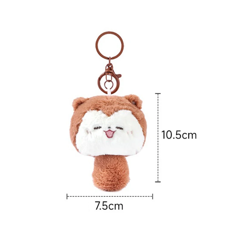 Lovely Kittens Puppies Plush Keychain Cute Doll Backpack Pendant Girls Women Animal Doll Keychain With Glasses Cleaning