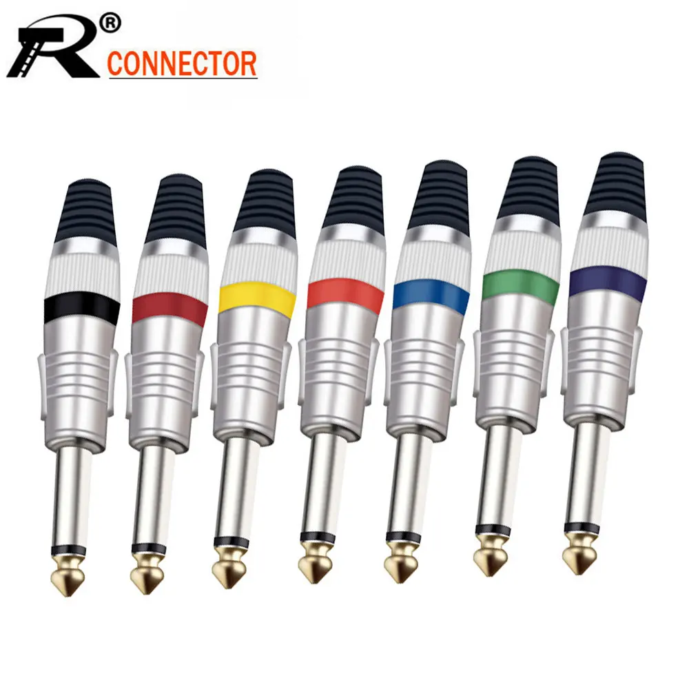 10PCS Microphone Mic Assembly Wire Connector Mono Sophomore Core 1/4\