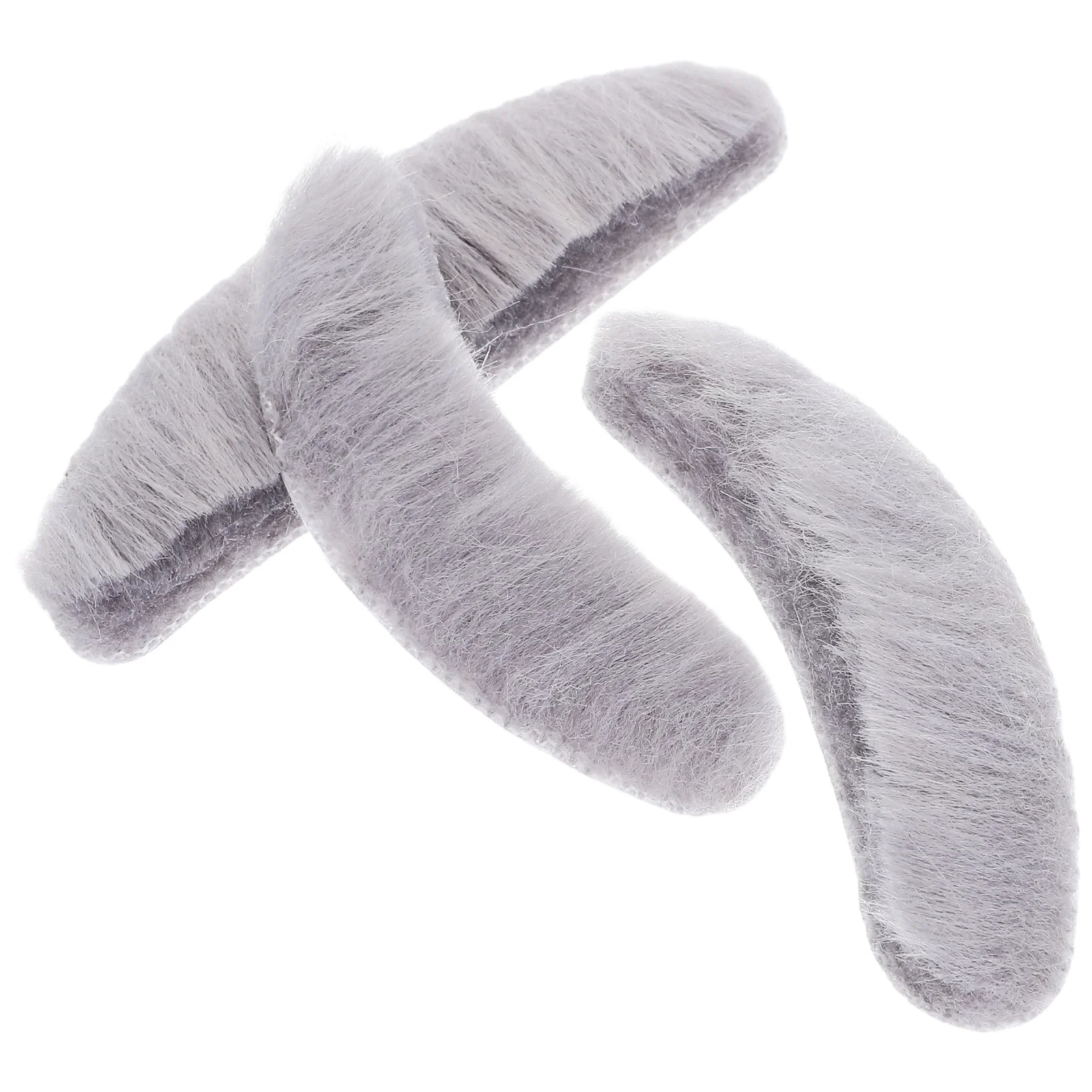 Fake Beard Props Grey Mustache Costume Accessory Halloween Party Supplies Carnival Cosplay Dense Beards Soft Safe Skin Friendly