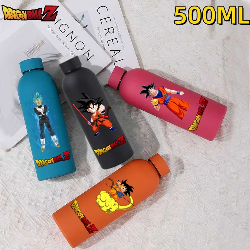 Taza de vacío de Dragon Ball, botella de agua aislada de acero inoxidable, Wukong, portátil, para deportes al aire libre, regalo, 460ml