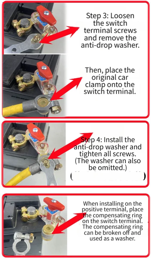 Dual-Rotationsschalter, Batterietrennschalter, Fahrzeugwartung, Dual-Rotation-Design, reine Kupferkonstruktion für Autos