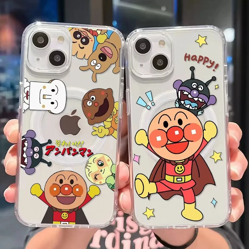 Anime Anpanma Magsafe Magnetic Phone Case For iPhone 17 Air 16 15 14 13 12 11 Pro Max Plus Mini SE 2020 2022 Soft Transparent