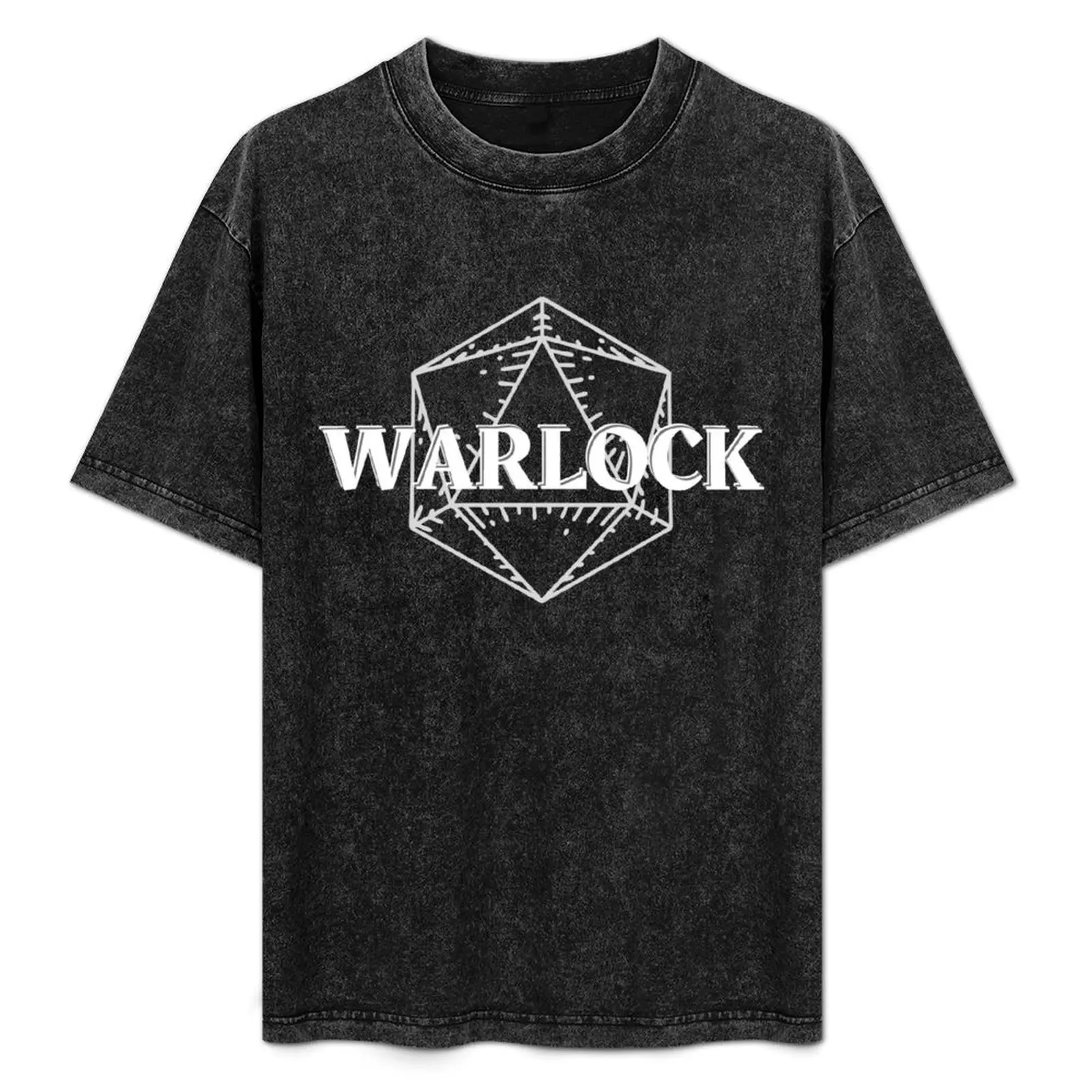 

Dnd Warlock Class Symbol D20 Print T-Shirt Simple Print Design T-Shirt