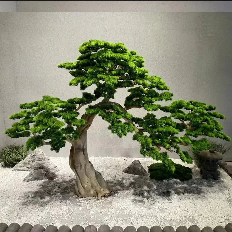 

Y Welcome Pine Imitative Tree New Chinese Landscape Indoor and Outdoor Fake Trees Hotel Shopping Mall Decoration