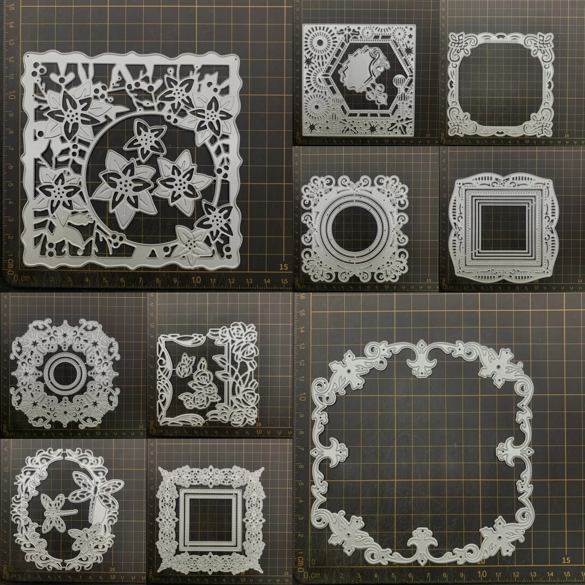 

10 видов металлических вырубных форм для цветов и листьев, трафареты для скрапбукинга, декоративного тиснения и рукоделия