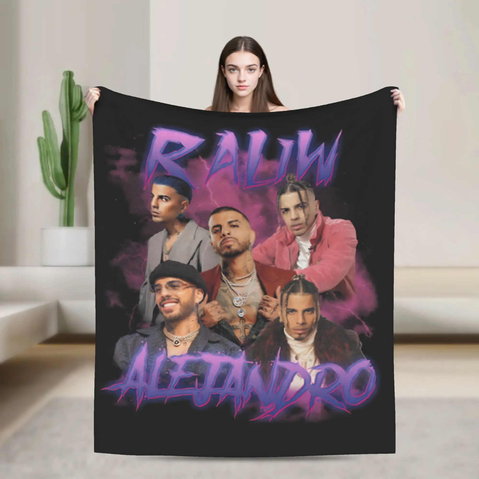 

Rauw Alejandro Warm Blanket Girls Boys Plush Throw Blanket Novelty Couch Chair Flannel Bedspread Sofa Bed Cover