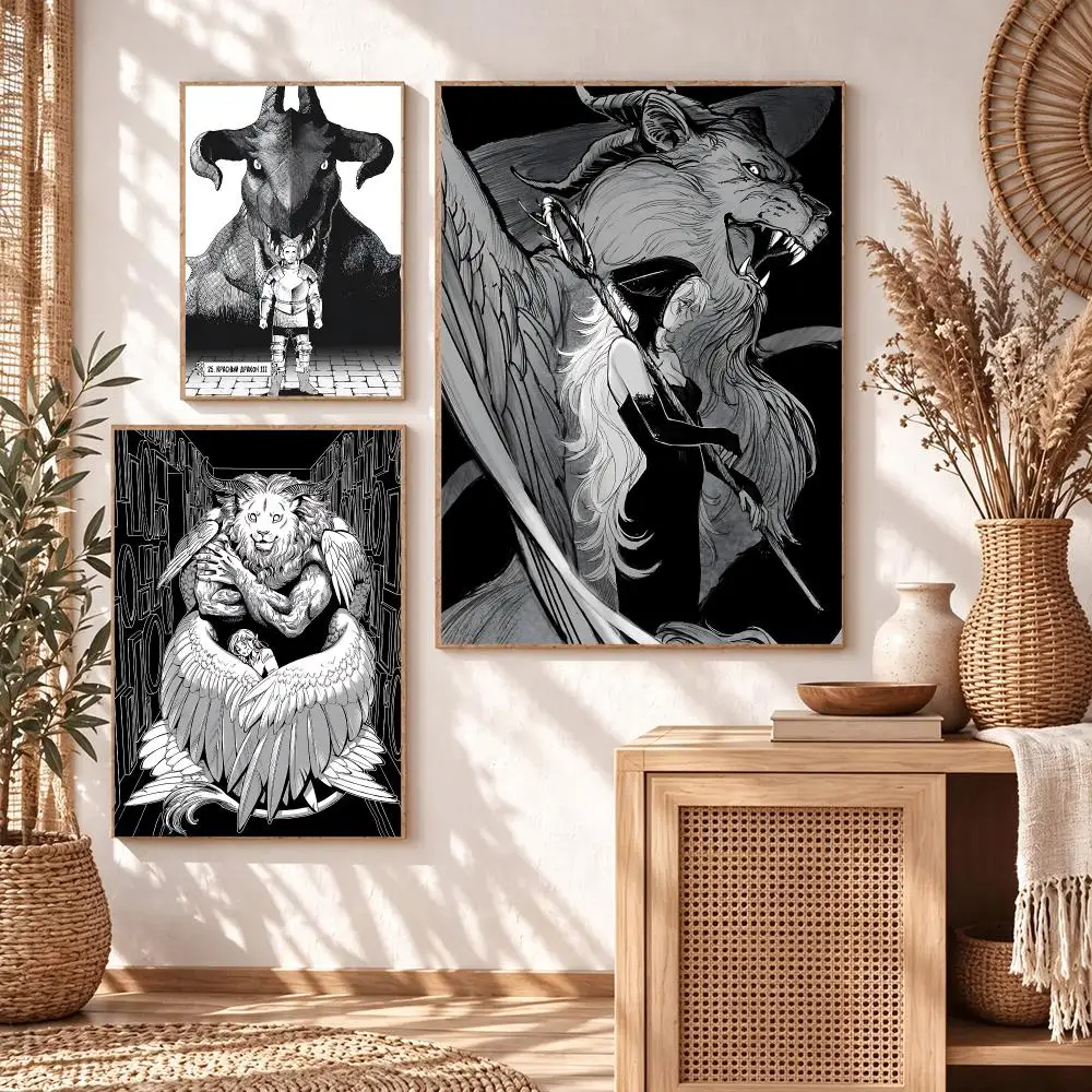 anime Dungeon Meshi Poster Poster HD Printing Cozy Warm Style Home Decor Suitable for Living Room Bedroom Gift