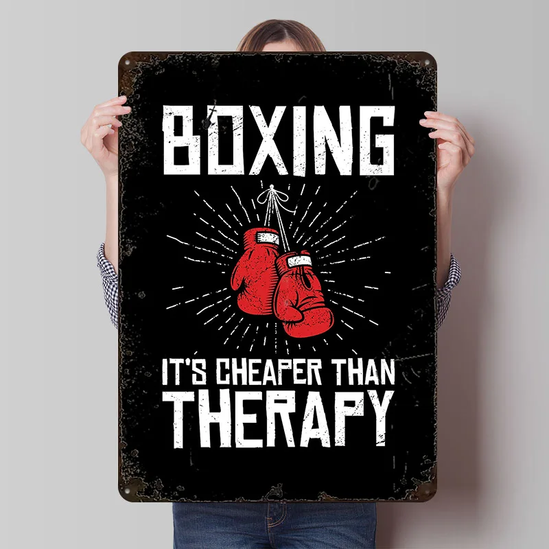 Boxing Its Cheaper Than Printed Poster Customized Wall Art Retro Vintage Metal Tin Signs for Room Gaming Decoration Garage House