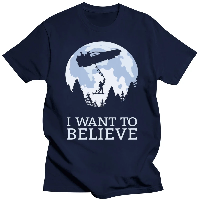 Back To The Future I Want To Believe T Shirt Spring Autumn Cotton Letter Design Standard S-XXXXXL Comical Cute Shirt