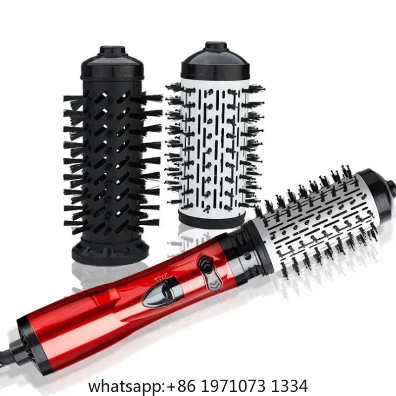 3 in 1 Hot Air Brush Multi-Function Straightener Curler Negative Ion  360° Swivel Curling Hair Dryer