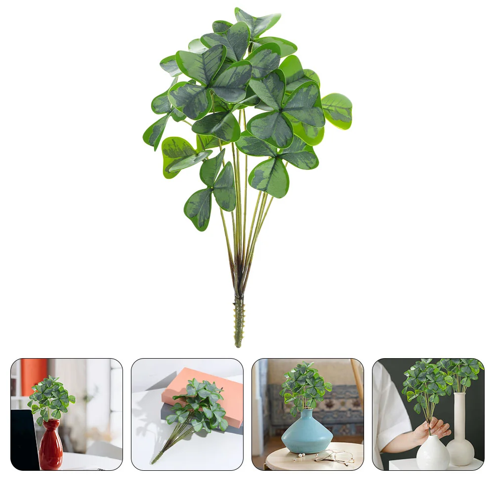 2 grupo decorativo vaso de flores plantas falsas interior artificial diy buquê hastes ramo verde simulação decorações