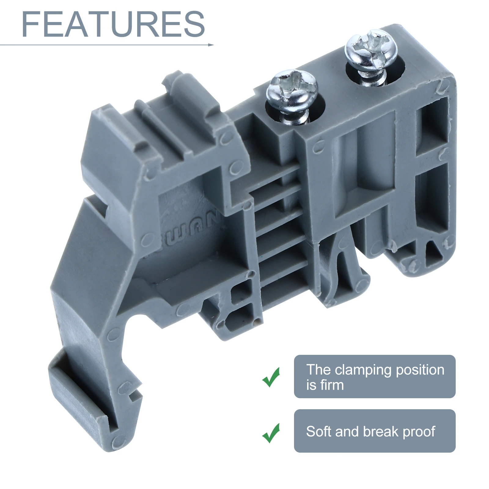 

100PCS DIN Terminal Block Stopper Screw Fixed Flame Retardant High Temperature Resistant Electrical Fixing