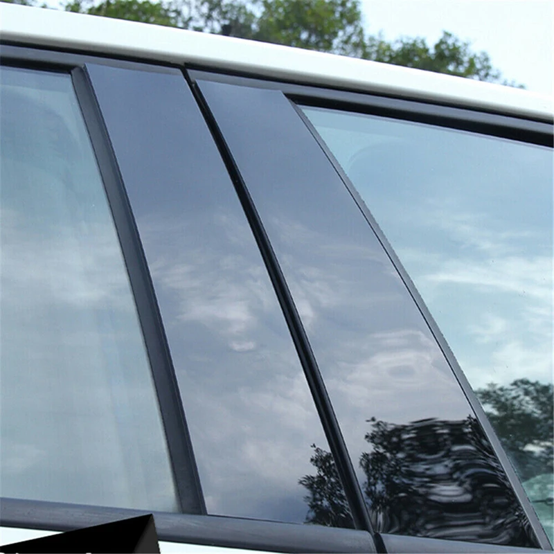 10Pcs Glossy Black Door Window Pillar Posts Trim Cover Decal Stickers Fit For Mazda CX-5 2017-2022 2021 2020 2019 Exterior Part