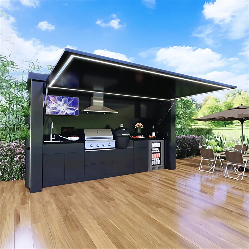 Camping Party Mobile Kitchen Multi-functional equipment cart with storage Portable Mobile Kitchen Stove Road Trips