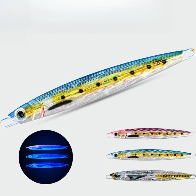 

1pcs 3D Print Artificial Vertical Spoon Bait 60g-200g Carp Spinning Sea Fishing Items Metal Fast Sinking Jigpara