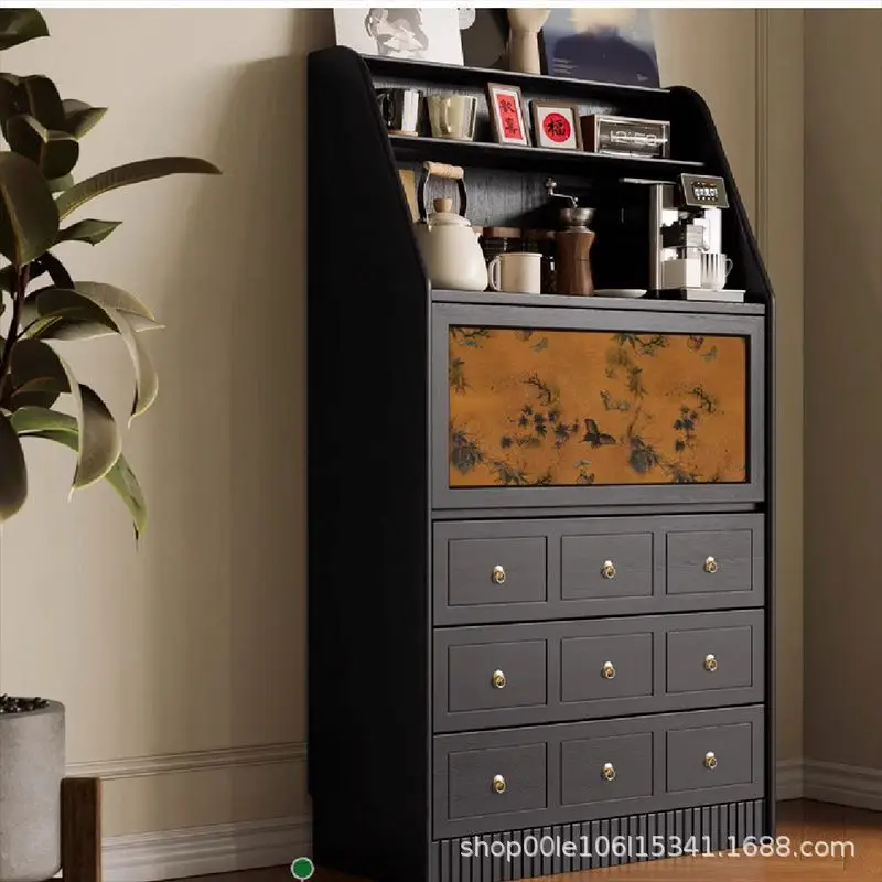 

Простой комод в новом китайском стиле для гостиной или спальни, винтажный, из ароматной тюлевой ткани, для хранения и декора