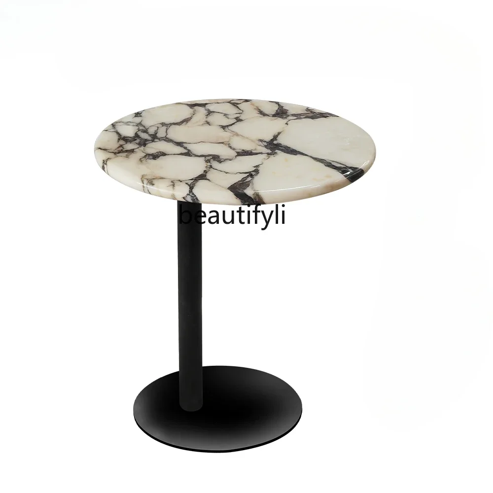 

Modern simple marble creative purple disc edge a few soft decoration living room sofa corner a few Y16