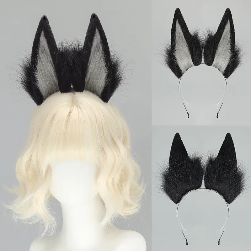 

Furry Fox Ears Headband Plush Ear Halloween Cosplay Game Character Anime Convention Cos Prop Cute Kemonomimi Costume Accessories