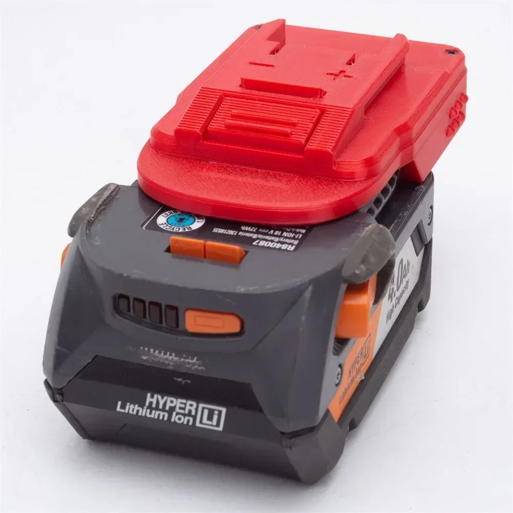 Adaptador de batería para convertidor de batería de litio Ridgid AEG de 18V a herramientas inalámbricas Ozito PXC de 18V (sin baterías)