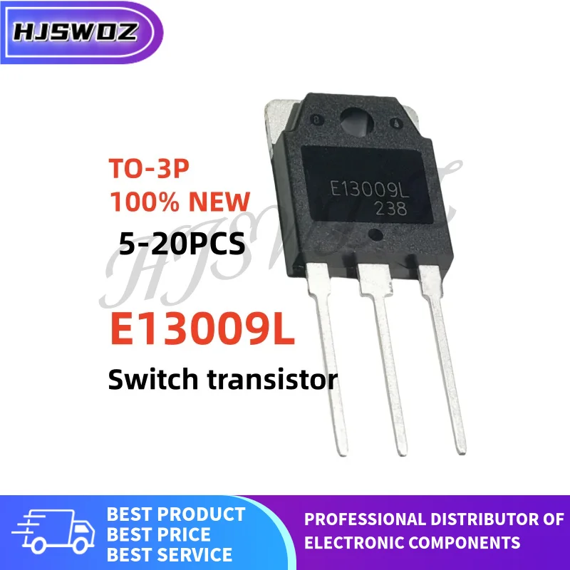 5-20PCS 100% new E13009L E13009 13009L KSE13009L TO-3P Switch transistor High-power tube