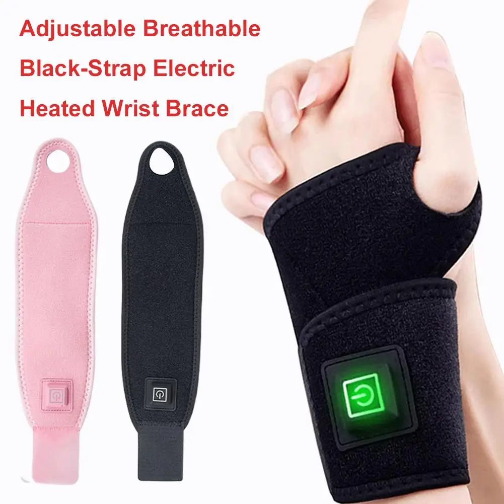 

Adjustable Breathable Black-Strap Electric Heated Wrist Brace – Ideal for Sports & Hand Joint Protection N5T3