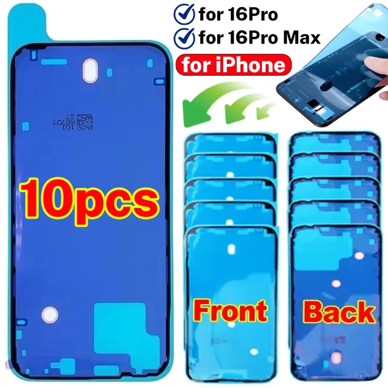 

10/1Pcs Front & Back Cover Frame Waterproof Seal Sticker for iPhone 16 Pro Max 16 Pro Front LCD Adhesive Sealing Repair Tape