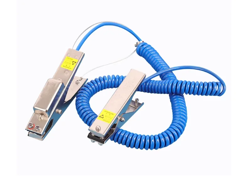 

Антистатический заземляющий провод 5 м с заземляющим зажимом и 2 зажимами из алюминиевого сплава для снятия статического электричества