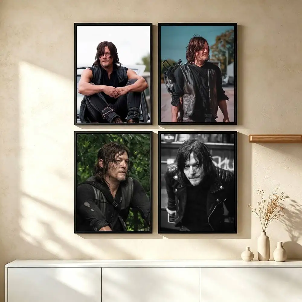 T-The Walking Dead Daryl Dixon Poster High Quality Dorm Living Room Aesthetic Wall Decoration Painting Stickers Gift