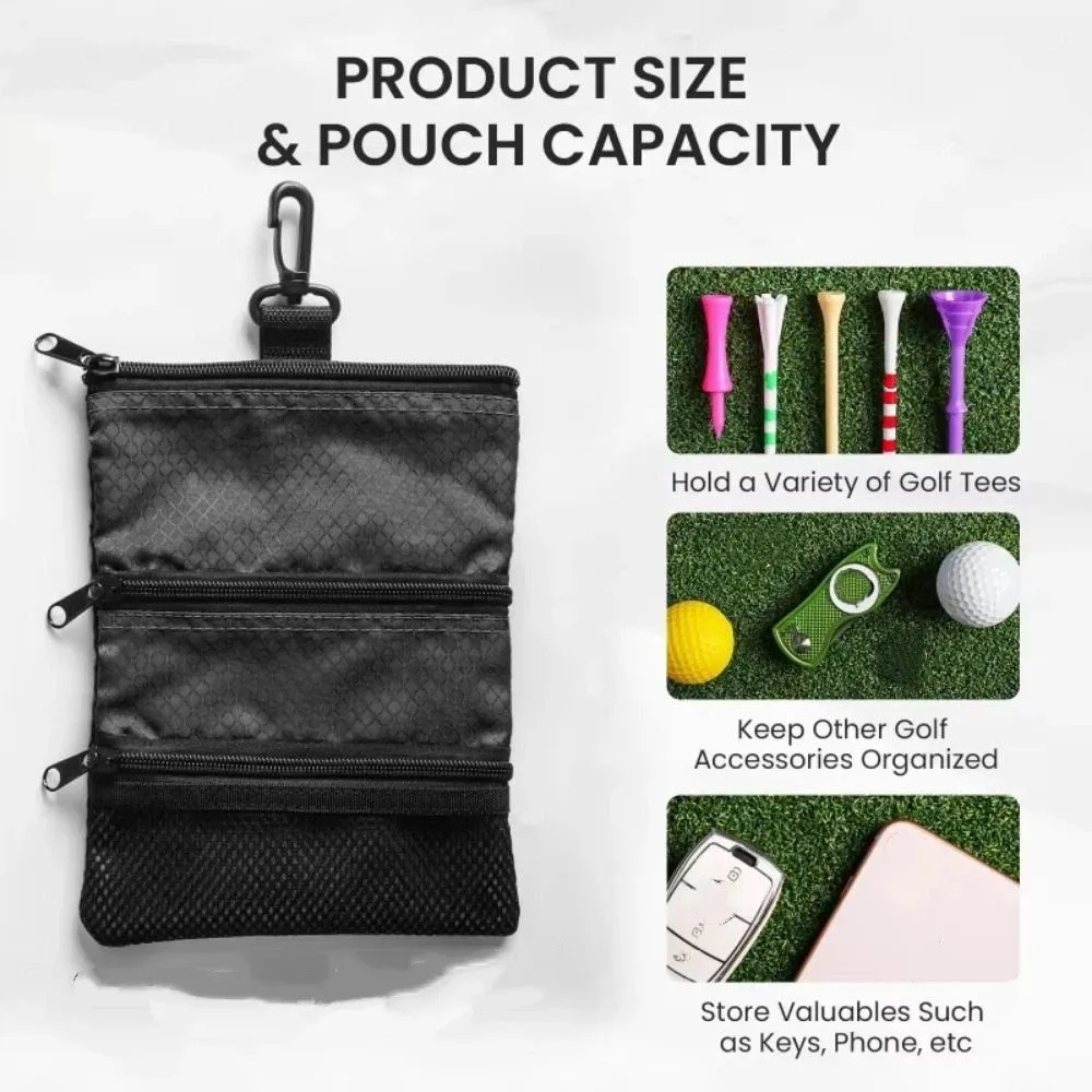 Waterproof Golf Ball Bag Portable Large Capacity Golf Storage Bag Lightweight Durable Golf Carrier Golf Players