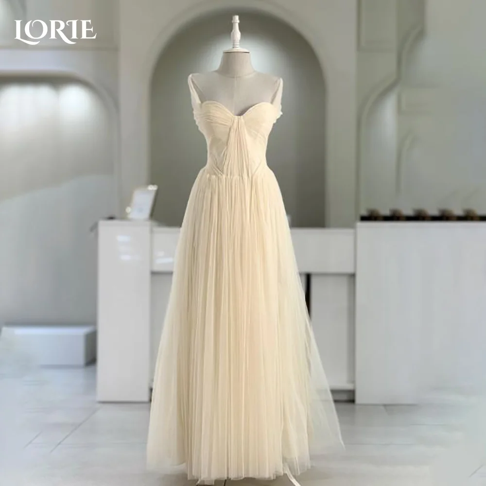 

LORIE Spagetti Straps Wedding Dress Elegant Sweetheart Ruffle A-LINE Bride Gown Customized Bride Dress vestidos de novia 2026