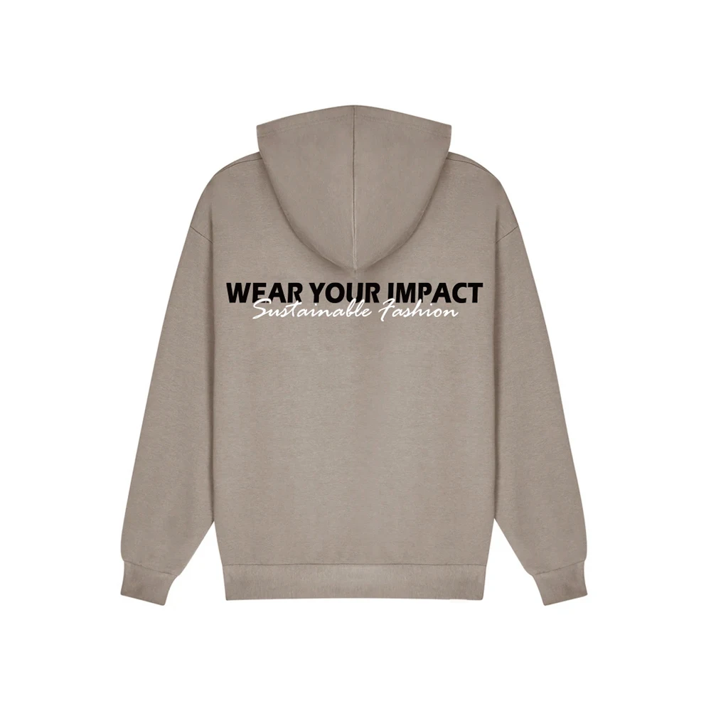 Women Hoodies 100% Cotton Pullover Long Sleeve Sweatshirt Streetwear Clothes WEAR YOUR IMPACT  [ SUSTAINABLE ]