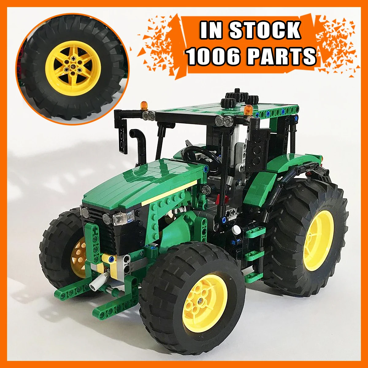 

NEW Mechanical MOC Tractor Car Building Blocks Set, 1006PCS DIY Assembly Farm Vehicle and Trailer Model Kit, Educational Toy Gif